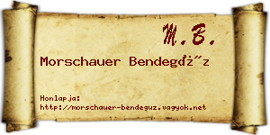 Morschauer Bendegúz névjegykártya